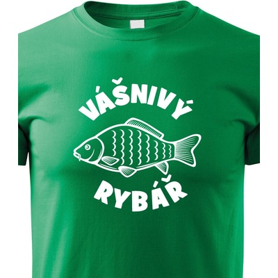 dětské triko Vášnivý rybář zelená