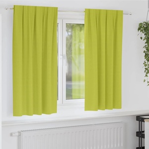 vidaXL Завеси за затъмняване с пръстени 2 бр. Зелено 175 x 140 см (4107499)