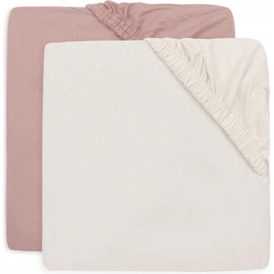 Jollein napínacia plachta 2 ks Wild Rose/Ivory 60x120