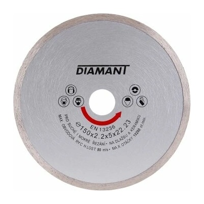 kotúč diamantový 150mm DIAMANT plný