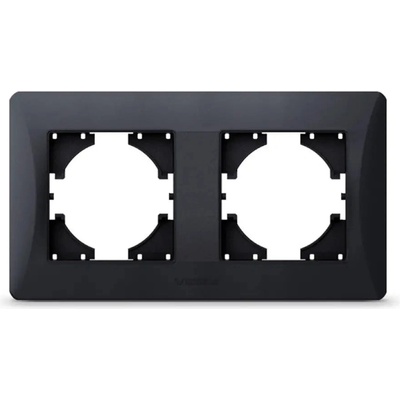 Videx ДВОЙНА ХОРИЗОНТАЛНА РАМКА vf-bnfr2h-bg binera videx - ГРАФИТ