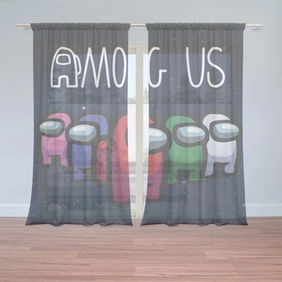 Sablio Záclony AMONG US vo vesmíre: 2ks 150x250cm