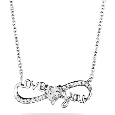 Swan Сребърно колие с циркони MR2572N Swan