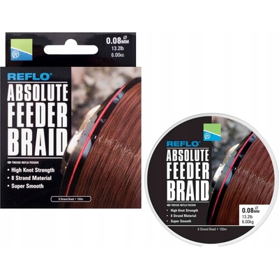 Preston šnúra Absolute Feeder Braid 150m 0,10mm 7,2kg