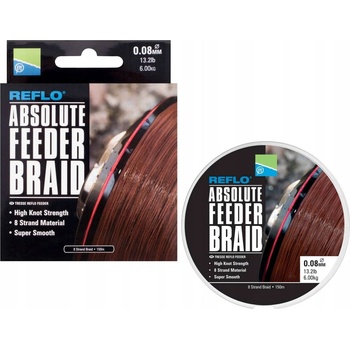 Preston šnúra Absolute Feeder Braid 150m 0,10mm 7,2kg