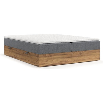 Maison de Reve Боксспринг легло в сиво-естествен цвят с място за съхранение 160x200 cm Faro - Maison de Rêve (FARO160_MDR_P0_NEV90_M13_NEV90_T16_L1)