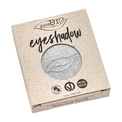 puroBIO Cosmetics Compact Eyeshadows očné tiene 23 Silver 2,5 g náhradná náplň