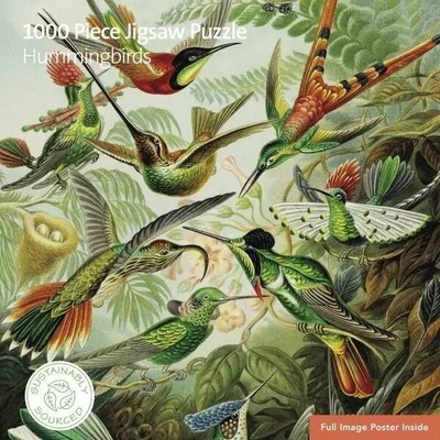 Adult Sustainable Jigsaw V&a Humming Birds 1000-Pieces. Ethical Sustainable Earth-Friendly