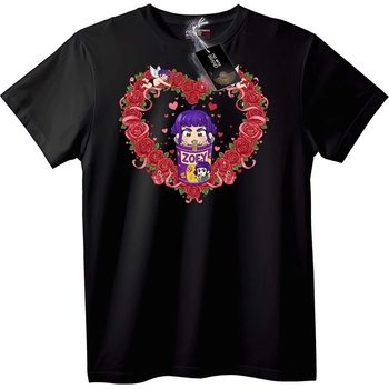 NOONEBRAND Тениска ZOEY Любовно Сърце - S, Black