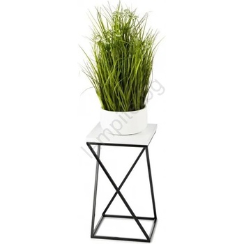 Image 1 of HowHomely Стойка за цветя LOFT 40x24 см черна/бяла (DD0435)