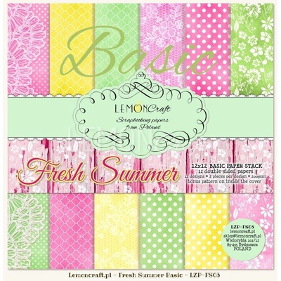 Sada papírů FRESH SUMMER 200g/m2 30,5 x 30,5cm - 12ks