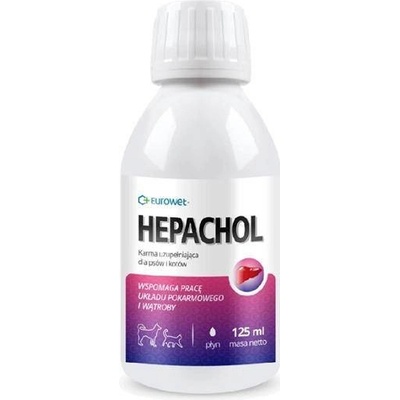 Eurowet Hepachol pre tráviaci systém a pečeň psa mačky 125 ml