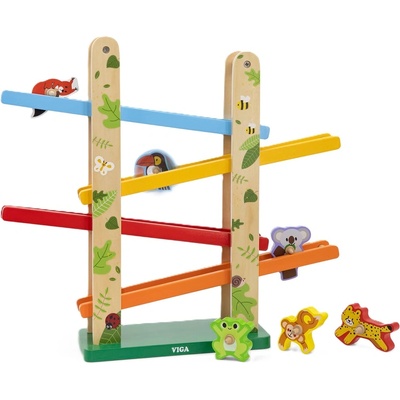 Viga Toys Дървена играчка Viga - Писта с животни (44671)