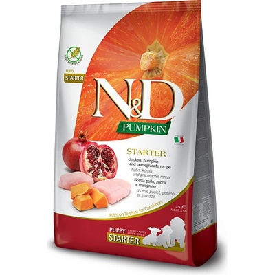 N&D dog Pumpkin GF puppy starter all breeds chicken & pomegrante 0,8 kg