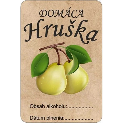 Etiketa na domácu Hrušku