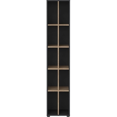 Tvilum Етажерка за книги в дъбов декор в цвят антрацит-натурален 41x205 cm Sign - Tvilum (65587ighl)