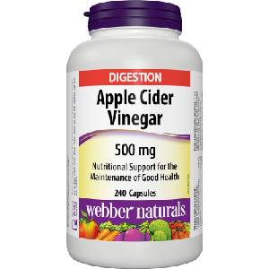 Webber Naturals Apple Cider Vinegar, 500 mg, 240 капсули, Webber Naturals