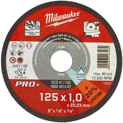 Milwaukee диск за рязане на Inox 125 x 1 PRO+ 25 бр (4932451487-25)