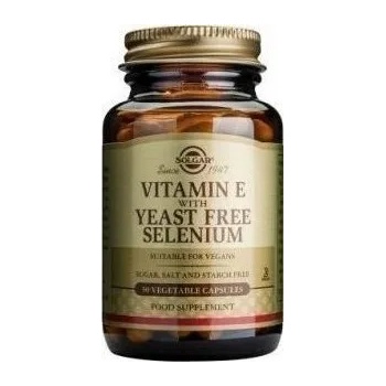 Solgar Хранителна добавка Витамин Е със Селен , Solgar Vitamin E With Yeast-Free Selenium 50veg. caps