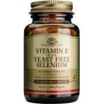 Solgar Хранителна добавка Витамин Е със Селен , Solgar Vitamin E With Yeast-Free Selenium 50veg. caps
