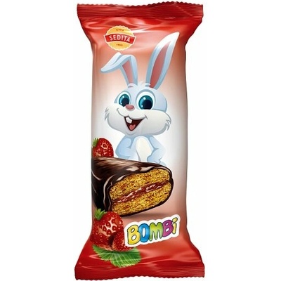 Sedita Bombi Perník s ovocno-jahodovou náplňou v kakaovej poleve 50 g