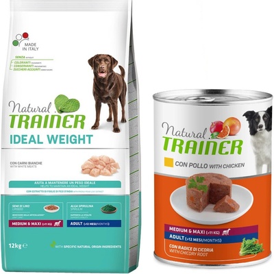 Natural Trainer Light in Fat Medium & Maxi Adult s krůtím masem 12 kg