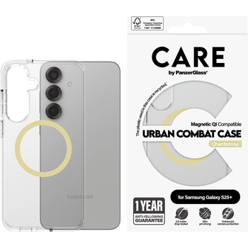 Image 1 of Panzer Гръб Care by PanzerGlass за Samsung Galaxy S25 Plus, Flagship Case, Прозрачен, Urban Combat, QI Compatible, Chardonnay