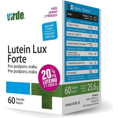 Virde Lutein Lux 60 kapslí – Hledejceny.cz