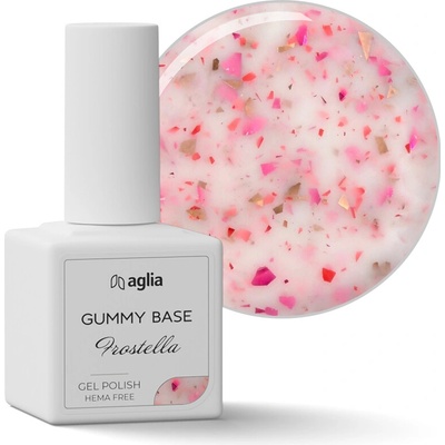 AGLIA GUMMY BASE Frostella podkladový gel lak 15 ml