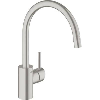 GROHE Смесител едноръкохватков за кухненски умивалник, стоящ, матиран хром Concetto (31483DC1)