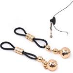 SuperLove Nonpiercing Nipple Jewelry Bells Gold