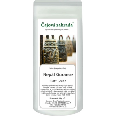 Čajová zahrada Nepál Guranse Blatt Green zelený čaj 60 g