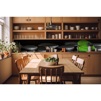 DIMEX ART s. r. o Фототапет за кухня - зелено листо 420 x 60 см