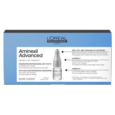 L'Oréal Professionnel Aminexil Advanced Professional Programme терапия в ампули против косопад 10x6 ml за жени