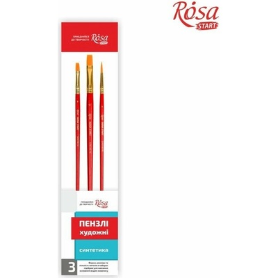 Sada štetcov ROSA Start 3 ks syntetické | ploché č. 8, 12, okrúhle č. 6
