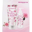 Dermacol Rose Flower - Růže opojný sprchový krém 200 ml + hydratační krém na ruce 150 ml, kosmetická sada pro ženy