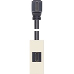 Vimar 30346. HC HDMI Розетка Linea, с кабел на 90°, 1М, Canvas, (VM30346.HC)