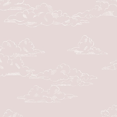 Graham & Brown 108556 Vliesová tapeta na zeď Mráčky Vintage Cloud Pink Kids@Home 6 rozměry 0,52 x 10 m