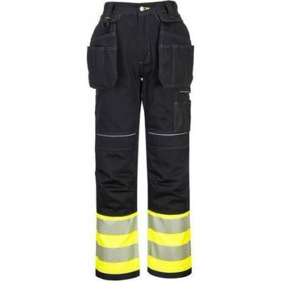 Portwest PW3 Holster Hi-Vis Třída 1 kalhoty černo-žlutá
