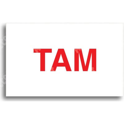 ACCEPT Tabulka SEM - TAM - typ 12 (80 x 50 mm) - bílá tabulka - barevný tisk bez rámečku