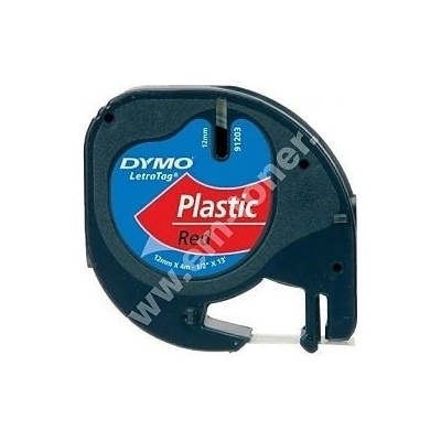 páska DYMO 59424 LetraTag Red Plastic Tape (12mm)