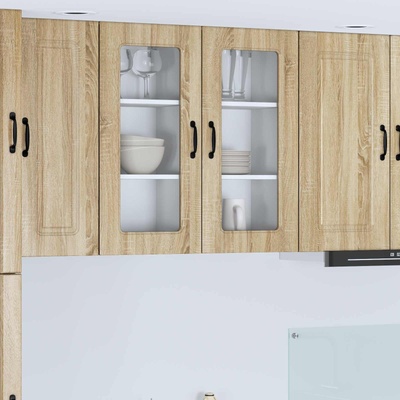 vidaXL Панел за миялна машина Kalmar 2 pcs Сонома дъб 40 x 31 x 80 см (884639)