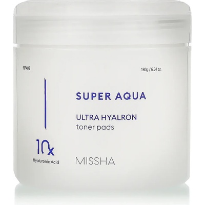 Missha Super Aqua Ultra Hyalron тонизиращи тампони 90 бр
