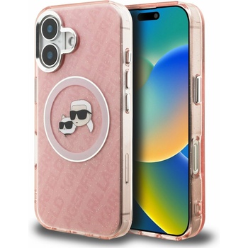 KARL LAGERFELD IML K&CH Heads Repeated Logo MagSafe Заден Кейс за iPhone 16 Розов Karl Lagerfeld | Rozov | ЖЕНИ | UNI