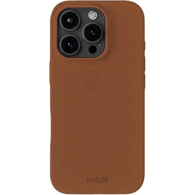 Holdit Калъф Holdit - Silicone, iPhone 16 Pro, Almond Brown (7330985170003)