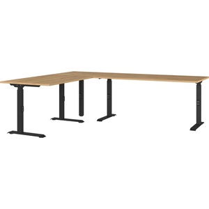 Germania Работна маса с регулируема височина с дъбов плот 200x240 cm Agenda - Germania (7896-582)