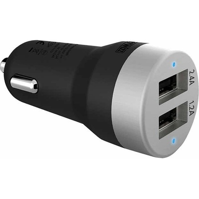 Artwizz Dual USB Car Charger 12W - зарядно за кола с 2xUSB-A изхода за зареждане на мобилни устройства (черен) (D65115)