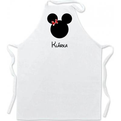Povidlo.cz Zástěra Mouse Bílá