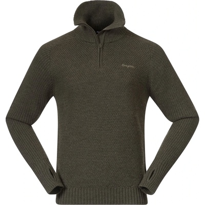 Bergans Мъжки вълнен пуловер Bergans Ulriken Jumper Merino jumper - Dark Green Mud - размер XL (005-0358-1814)
