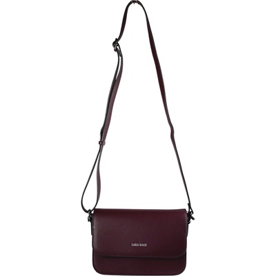 CINDY dámska crossbody koženková kabelka Bordová